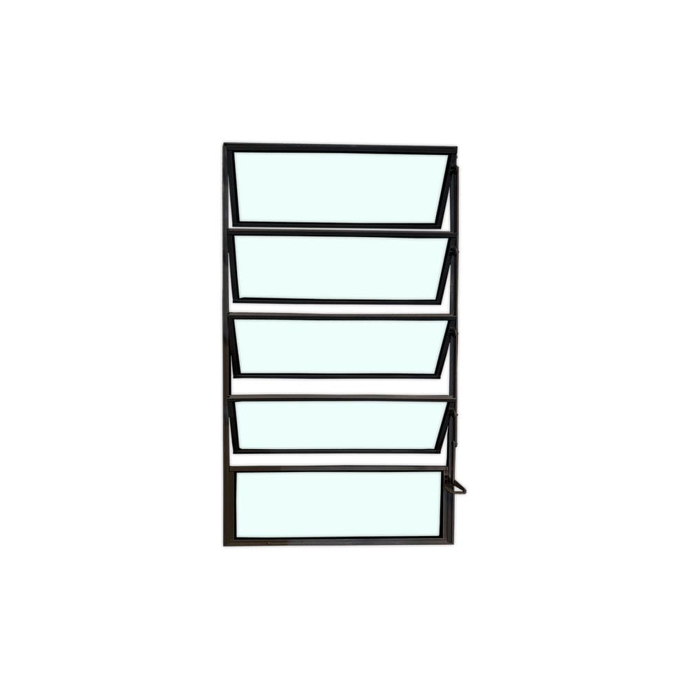 Vitro Basculante Preto 100x60 Linha Esmeralda Vidro Liso