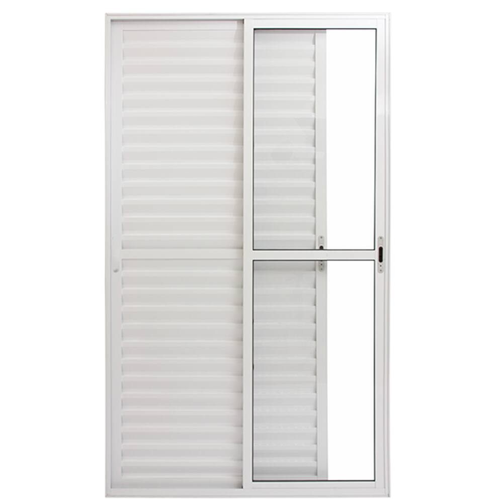 Porta Balcão 3 Folhas Veneziana 210x150 Branco Linha 22