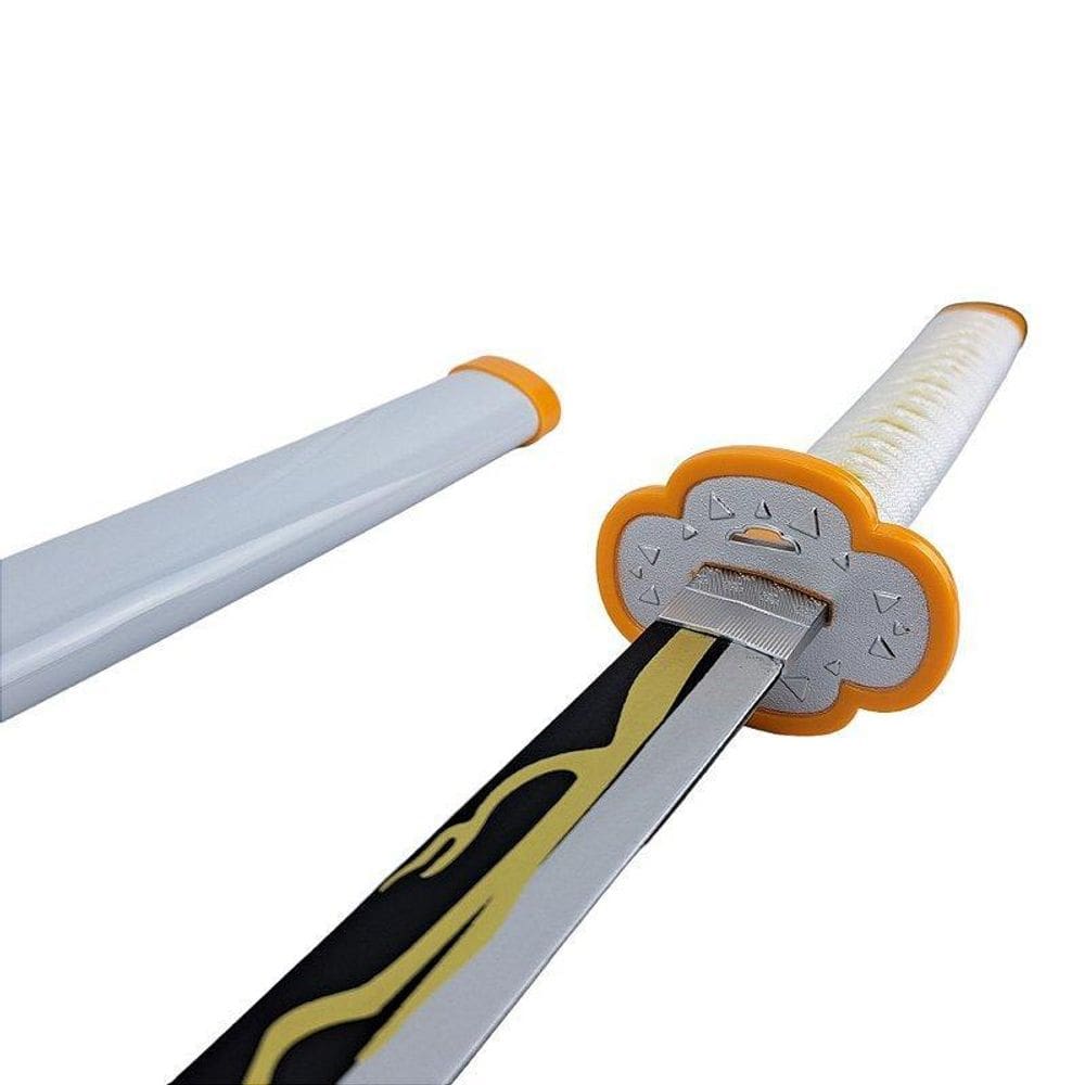 Katana Zenitsu Agatsuma Demon Slayer Lâmina Bambu Cosplay