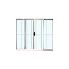 Janela 4 Folhas Com Grade Branco 100x200 Linha 18 Esmeralda