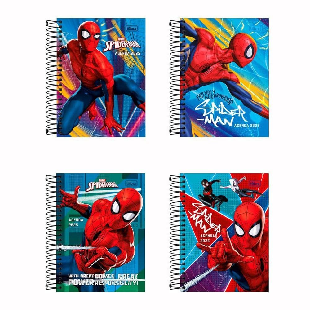 Agenda Espiral Marvel Spider Man 2025 176Fls Tilibra