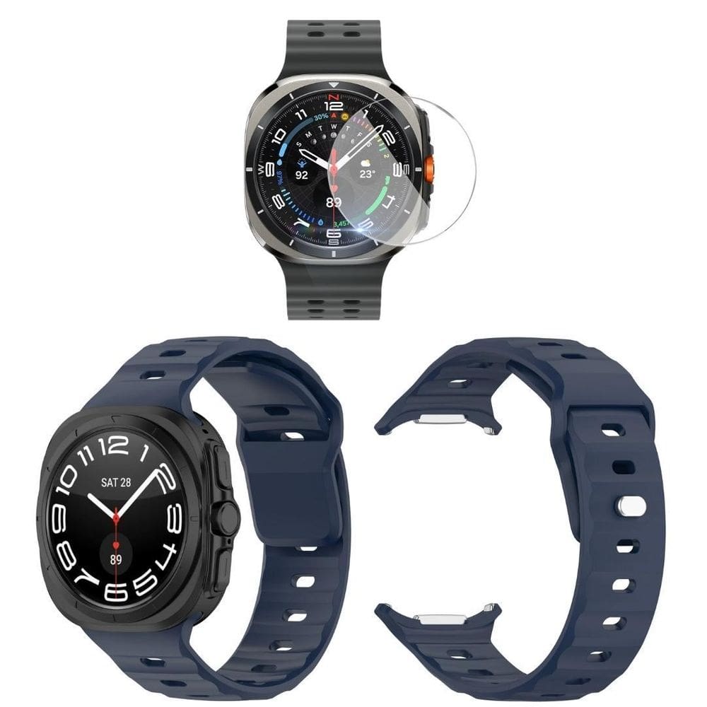 Pulseira Encaixe Inox Para Galaxy Watch Ultra 47 + Película