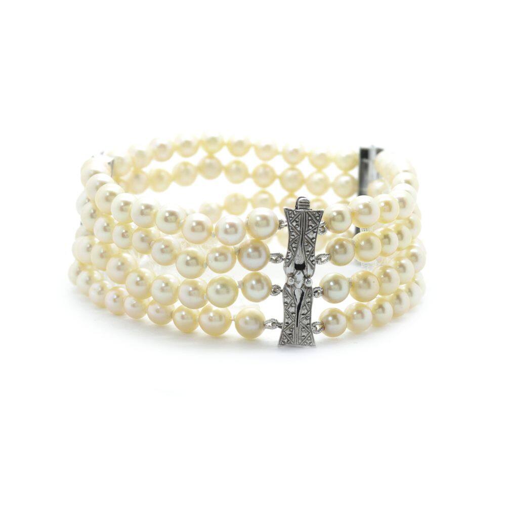 Pulseira Pérola Agua Salgada Elegante Prata Paladium J24332