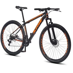 Bicicleta Aro 29 Krw Alumínio 24 Vel Freio A Disco X52 Cor:preto/laranja Fosco;tamanho Quadro:19 Preto/laranja Fosco