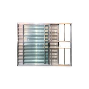 Veneziana 3 Folhas Com Grade Brilhante 120x120 Linha 18 Esmeralda