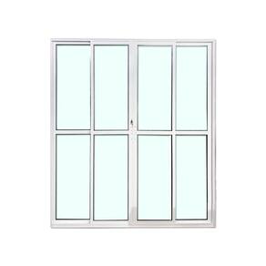 Porta Balcão 4 Folhas Vidro 210x150 Branco Linha 25