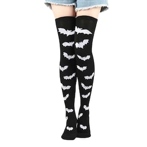 Meia 7/8 Longa Adulto Festa Fantasia Halloween Cosplay: Modelo Morcego Opções Cores