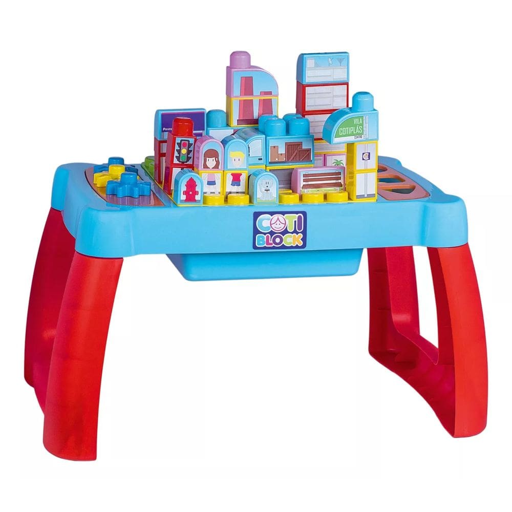 Mesa Didática Infantil Coti Block 40 Peças Cotiplás - 2354