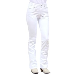 Calça Jeans Feminina Brim Branca Boot Cut Cowboy Winner36299