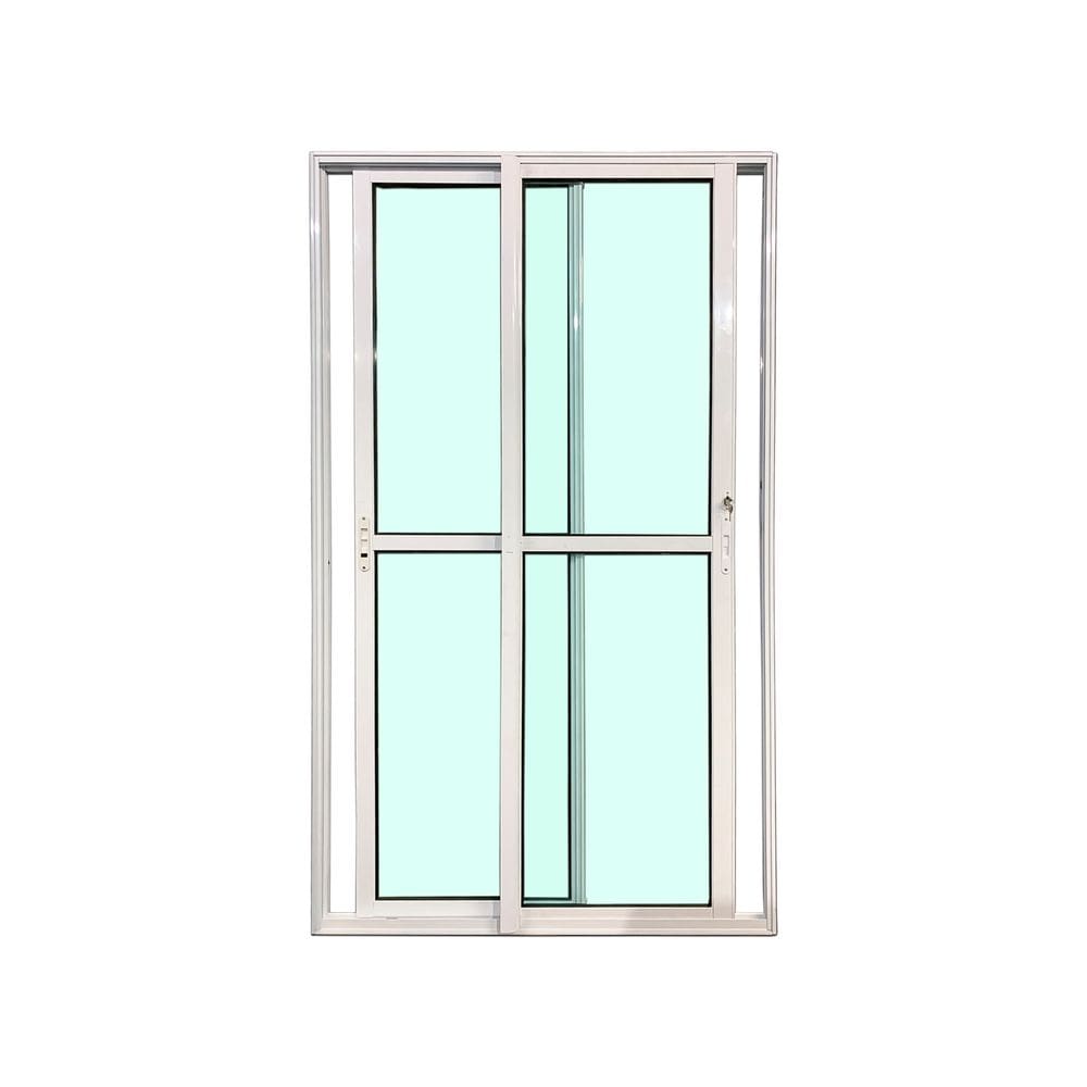 Porta Balcão 2 Folhas Vidro 210x140 Branco Linha 25
