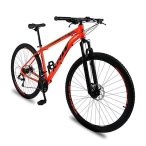 Bicicleta Aro 29 Krw Alumínio 24 Vel Freio A Disco X52 Cor:laranja/preto;tamanho Quadro:15.5 Laranja/preto
