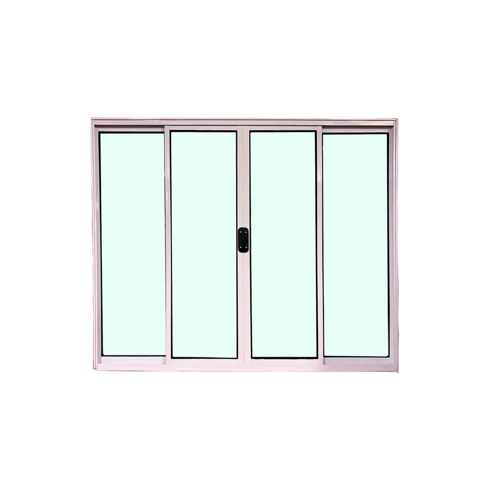 Janela 4 Folhas Branco 100x200 Linha 18 Esmeralda