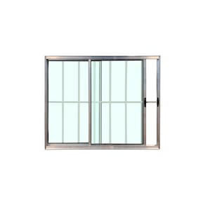 Janela 2 Folhas Com Grade Brilhante 120x120 Linha 18 Esmeralda