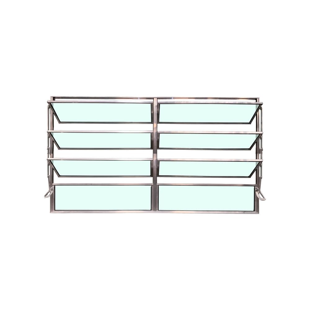 Vitro Basculante 2 Seções Brilhante 80x200 Linha Esmeralda Vidro Liso