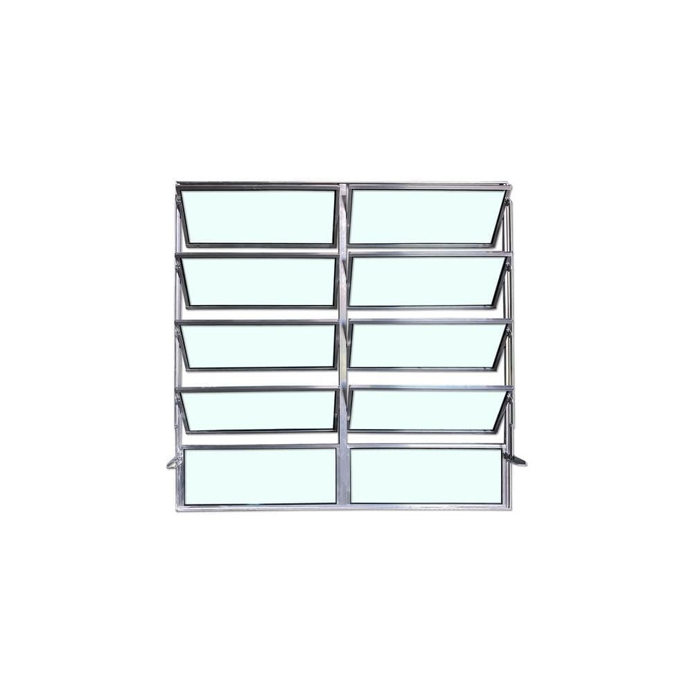 Vitro Basculante 2 Seções Brilhante 100x150 Linha Esmeralda Vidro Liso
