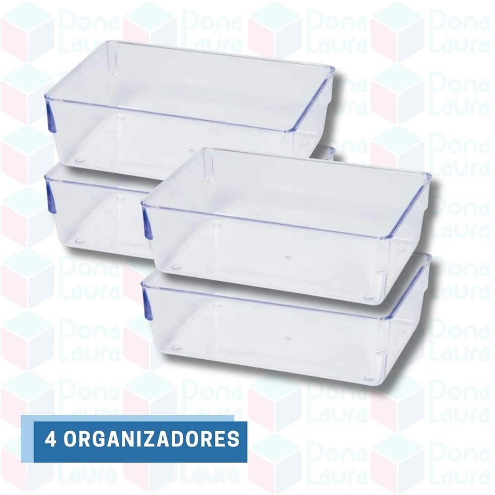 4 Uni Organizador Modular Divisória Gavetas Talheres Peças