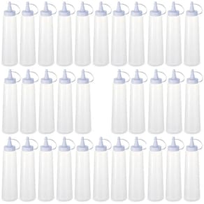 Kit 32 Bisnagas Plásticas Grandes 400ml Maionese Ketchup Mostarda Plasvale Lanchonete