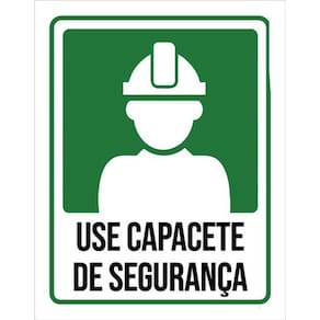 Kit 10 Placas Use Capacete Segurança 36X46
