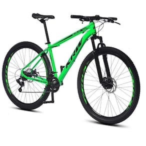 Bicicleta Aro 29 Krw Alumínio 24 Vel Freio A Disco X52 Cor:verde/preto;tamanho Quadro:19 Verde/preto