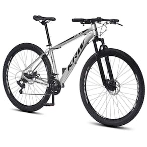 Bicicleta Aro 29 Krw Alumínio 24 Vel Freio A Disco X52 Cor:prata/preto;tamanho Quadro:19 Prata/preto