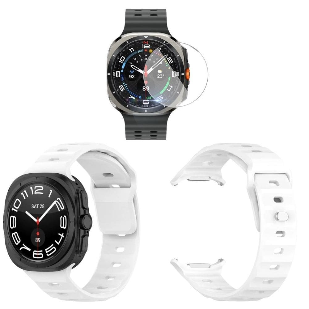 Pulseira Silicone + Pelicula Vidro Para Galaxy Watch Ultra