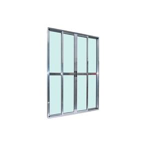 Porta Balcão 4 Folhas Vidro 210x180 Brilhante Linha 25