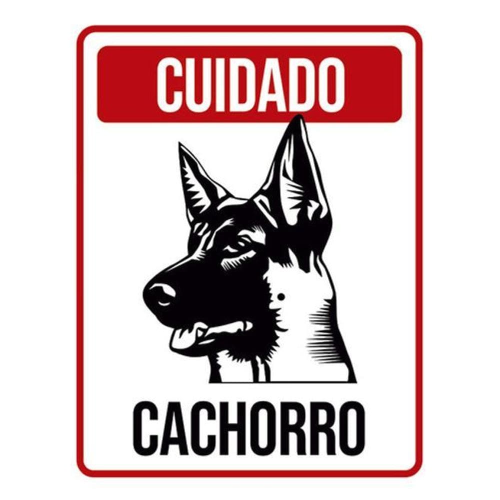 Kit 3 Placas Cuidado Cachorro Vertical Pb 36X46
