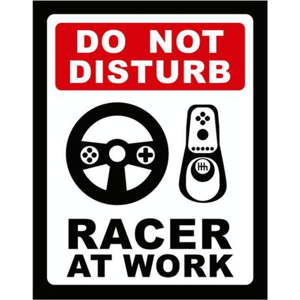 Kit 3 Placas Do Not Disturb Racer At Work 36X46