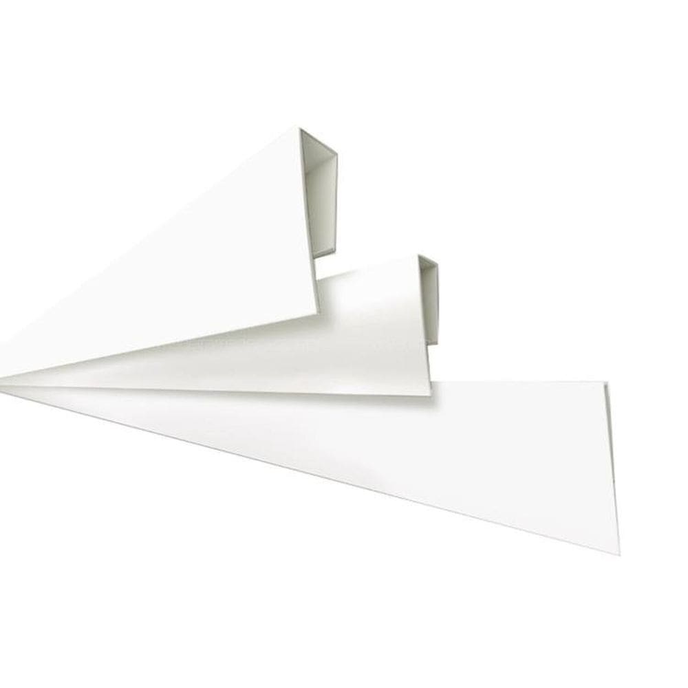 Kit 5 Caixas com 45 M Rodaforro Perfil U Polifort para Acabamento Lateral 8mm X 3cm X 3,00m barra Branco Neve