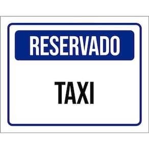 Kit 3 Placas De Reservado Taxi 36X46