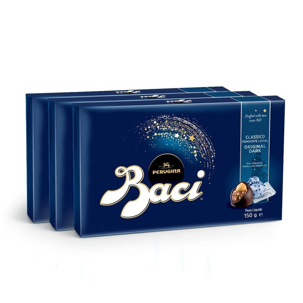 Chocolate Italiano Bombom Amargo Baci 3 Caixas 150G