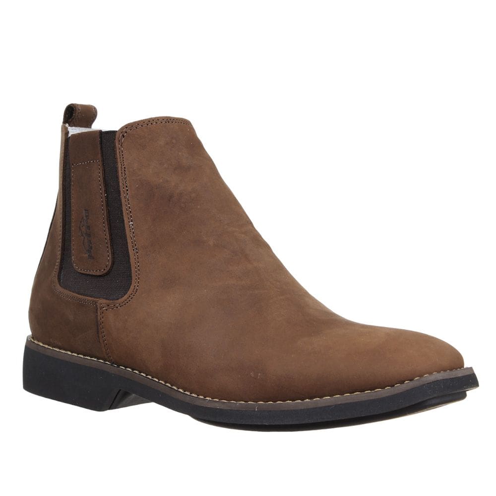 Botina Masculina Bico Quadrado Chocolate Potro 36628