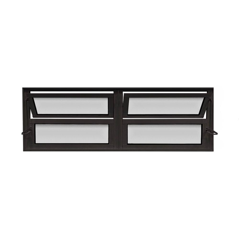 Vitro Basculante 2 Seções Preto 40x120 Linha 25 Jade