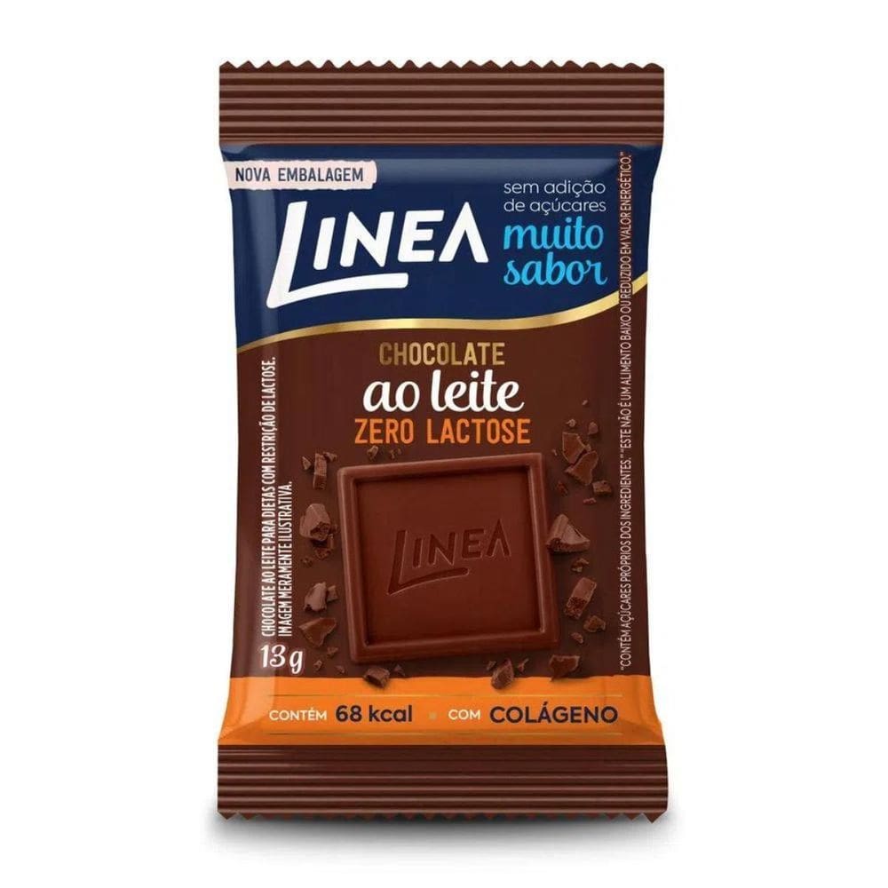 Chocolate Linea 13G Zero Açúcar Ao Leite Zero Lactose