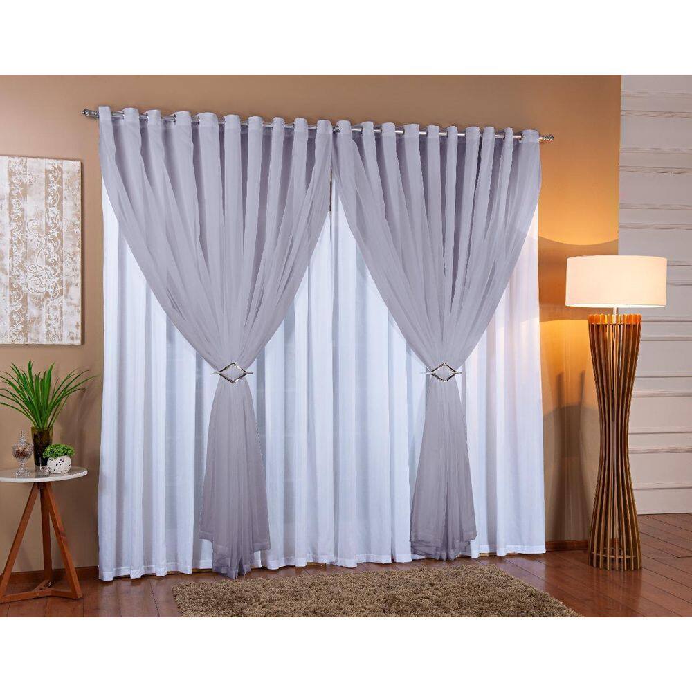 Cortina Voil Forro Microfibra Sala E Quarto 7,00 X 2,80