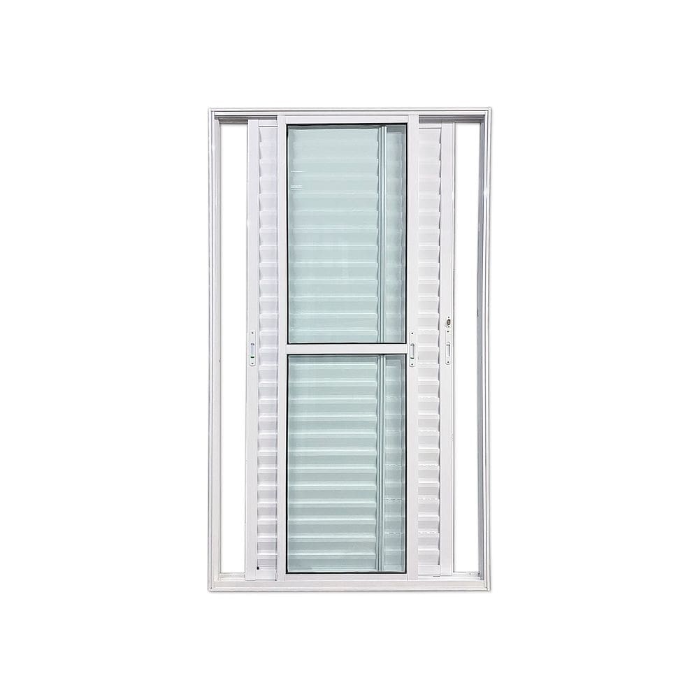 Porta Balcão 3 Folhas Veneziana 210x150 Branco Linha 25