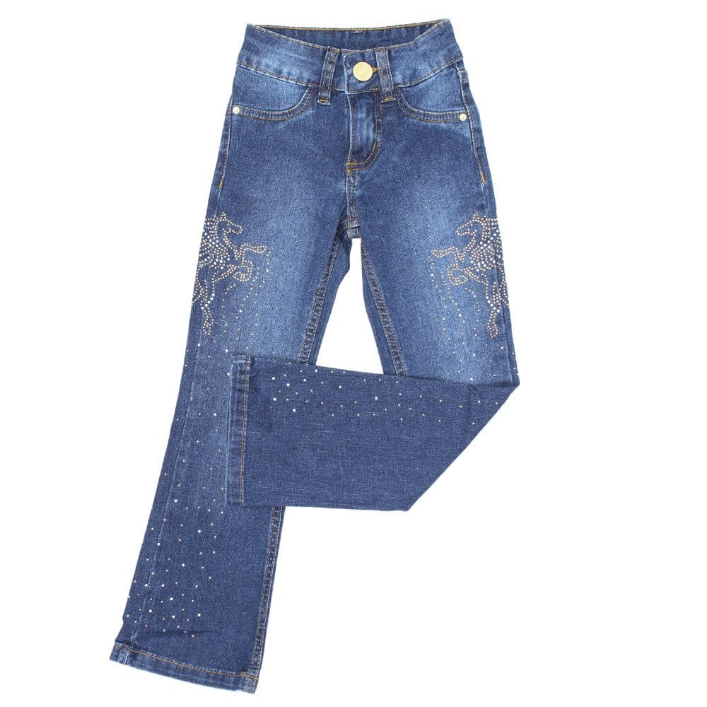 Calça Feminina Infantil Pedraria Asas Os Vaqueiros 36731