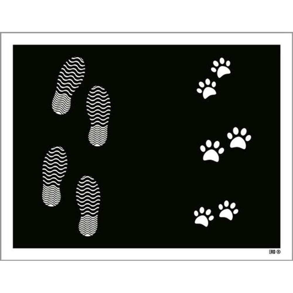 Kit 10 Placas Pegadas E Patinhas Preta Ml2776 36X46