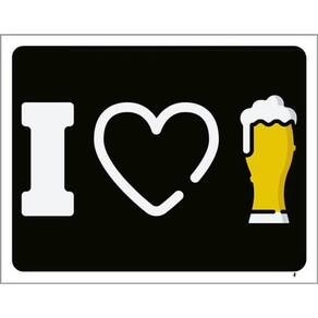 Kit 10 Placas I Love Beer 36X46