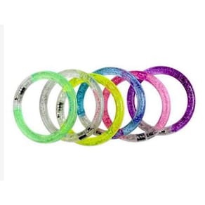 Kit 2Un Pulseira De Iluminação Acrílica Led A Bateria Unisex