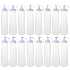 Kit 16 Bisnagas Plásticas Grandes 400ml Molhos Maionese Ketchup Mostarda Plasvale
