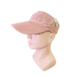 Boné Viseira em Tricô Rosé Elástico | Aba Grande 10cm