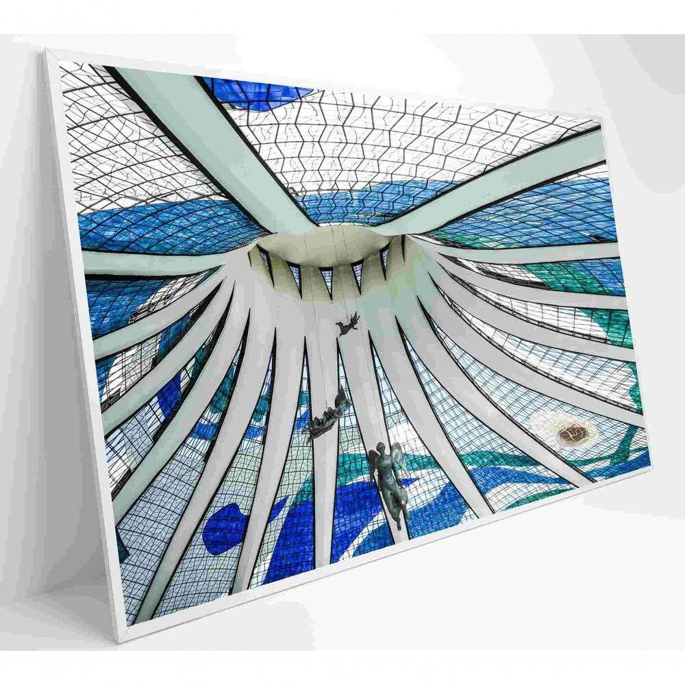 Quadro Catedral De Brasília Medidas 90x60 Cm Impressão Vidro Acrílico