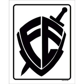 Kit 10 Placas Escudo Fé 36X46