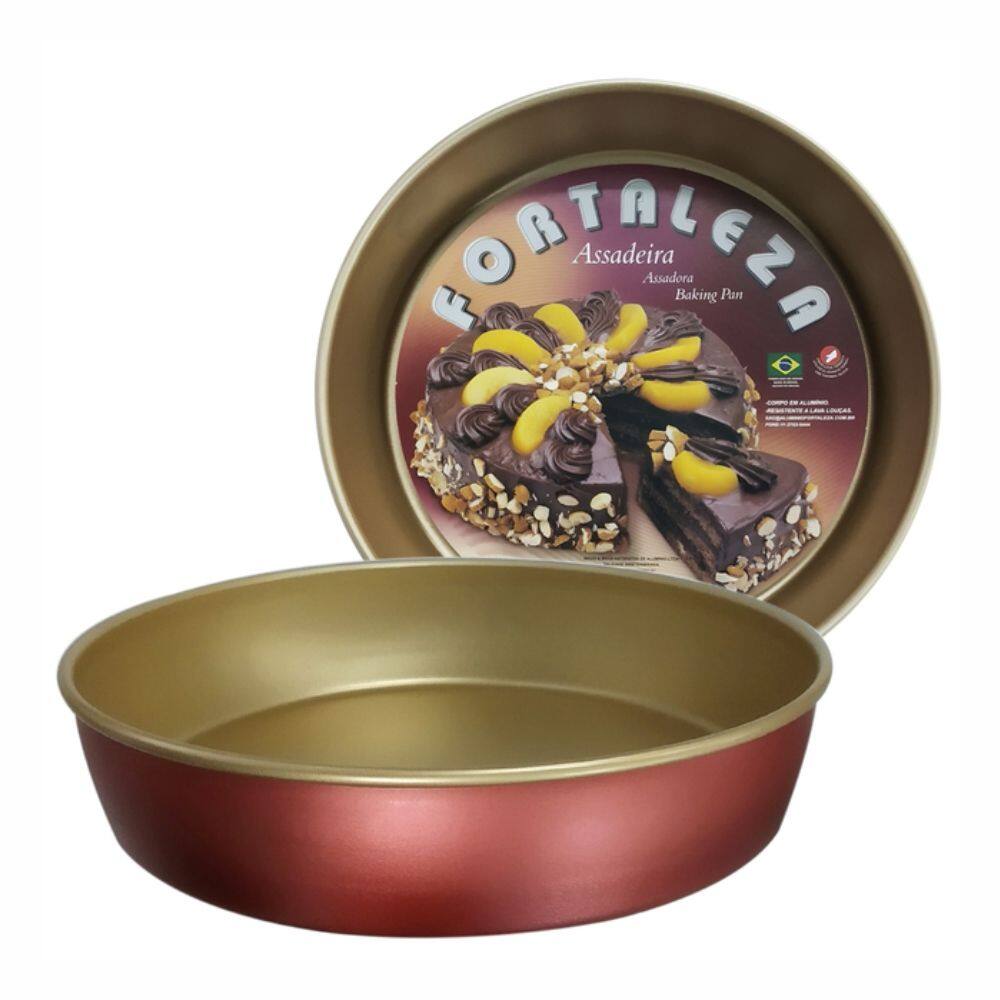 Assadeira Redonda 24cm Antiaderente Teflon Fortaleza