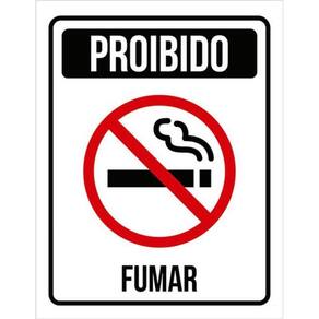 Kit 10 Placas Proibido Fumar 36X46