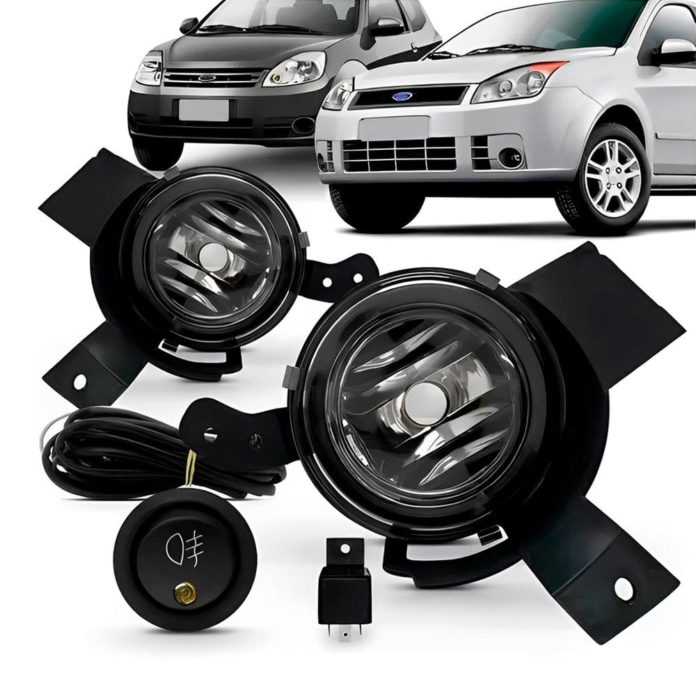 Kit Farol de Milha Ford Fiesta 2007/2010 Ka 2008/2011 Botão