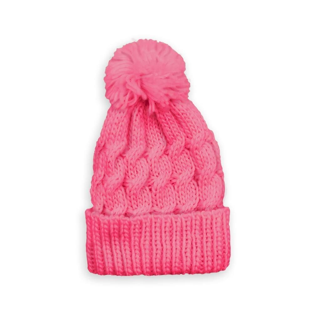 Touca Gorro Inverno com Pompom - Preta, Rosa, Bege e Branca