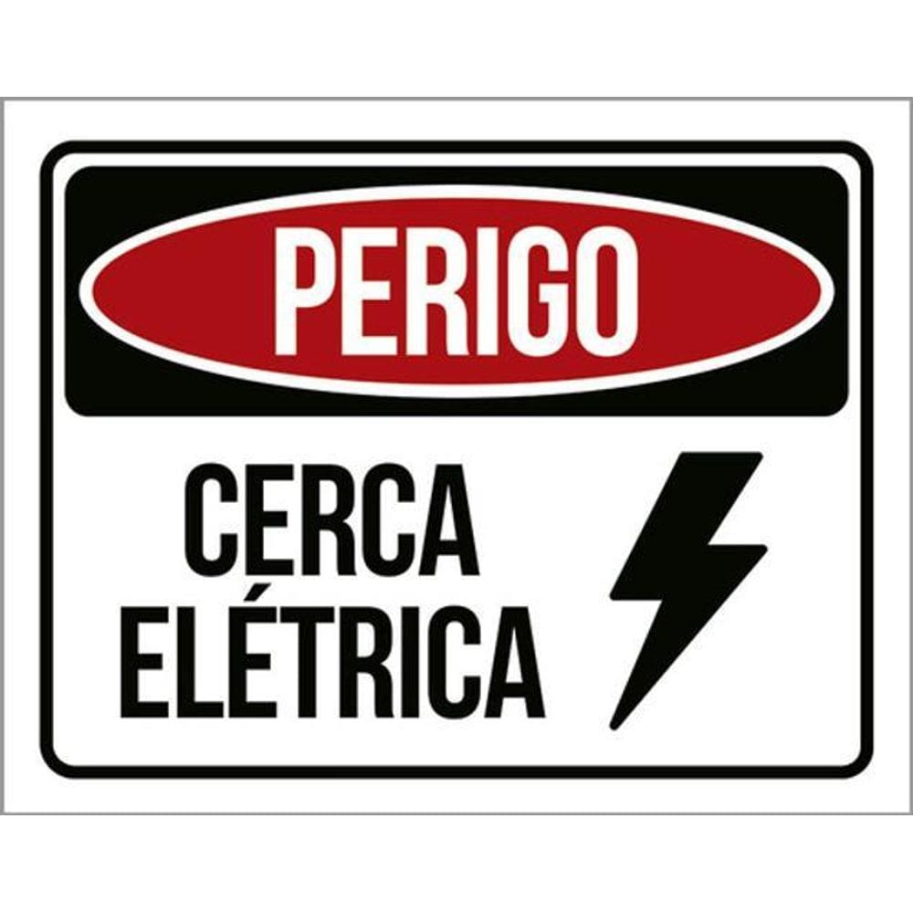 Kit 10 Placas Perigo Cerca Elétrica Atenção 36X46