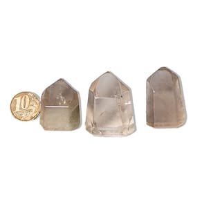 Kit 3 Mini Ponta Cristal Lapidado 20 a 40g Média 35mm